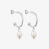 Wolff Jewelry Denmark Øreringe - Pearly Hoops - Sølvfarvet - Onesize - Diversita - 