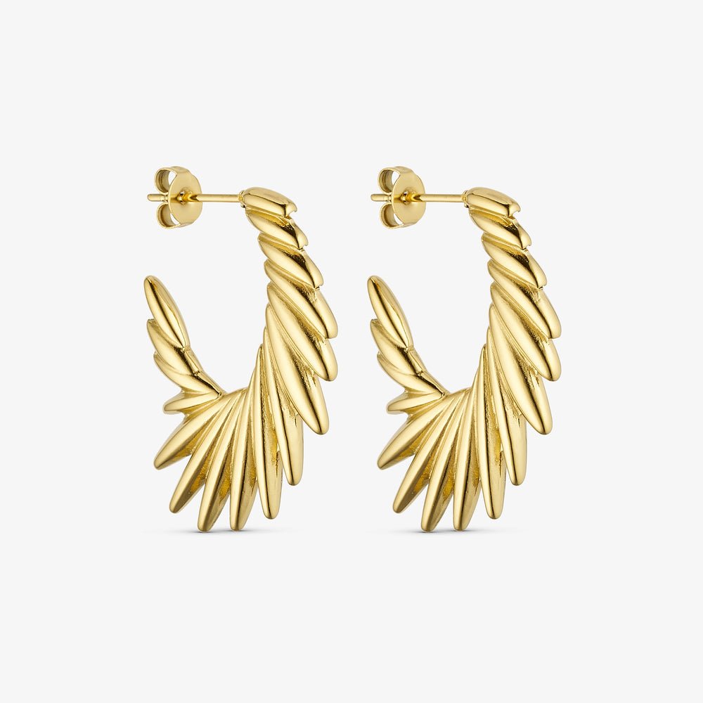 Wolff Jewelry Denmark Øreringe - Sunlight Earring - 18 karat guldbelagt - 30 mm - Diversita -