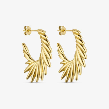 Wolff Jewelry Denmark Øreringe - Sunlight Earring - 18 karat guldbelagt - 30 mm - Diversita - 